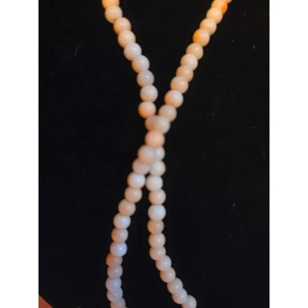 Vintage Angel skin Beaded Necklace